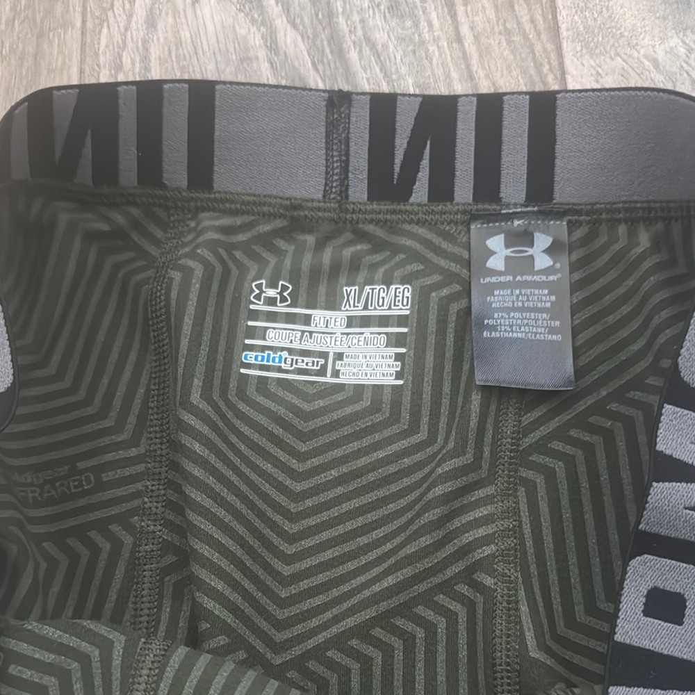 Under Armour Men's Army Green Cold Gear Tights - Picture 2 of 3